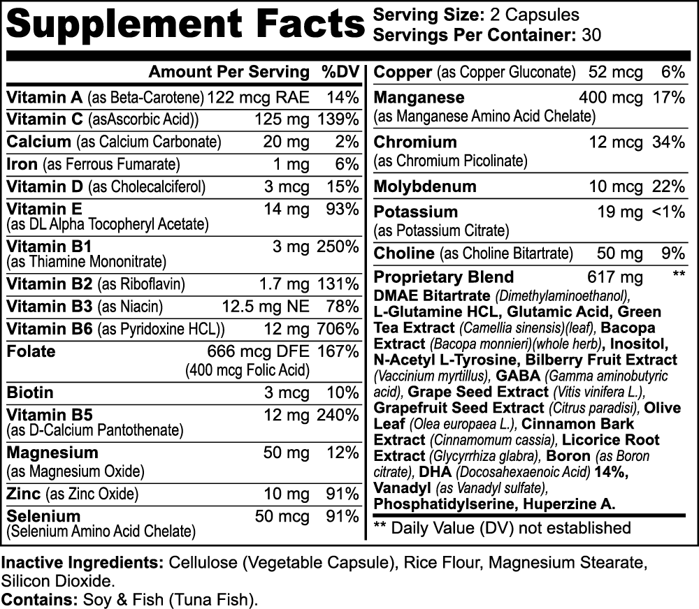 CAPRI Mind Nootropic & Focus Formula